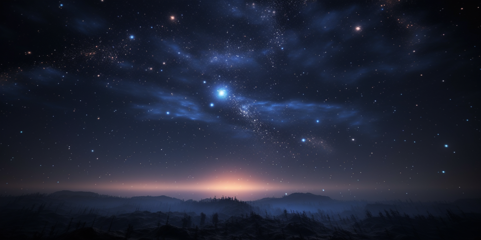 dark sky with stars